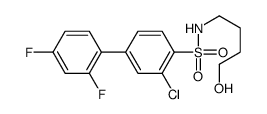 2-chloro-4-(2,4-difluorophenyl)-N-(4-hydroxybutyl)benzenesulfonamide Structure