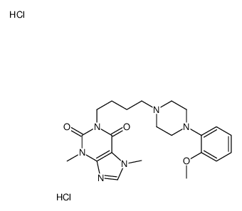1-[4-[4-(2-methoxyphenyl)piperazin-1-yl]butyl]-3,7-dimethyl-purine-2,6-dione dihydrochloride structure