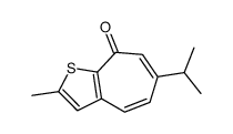 2-methyl-6-propan-2-ylcyclohepta[b]thiophen-8-one结构式