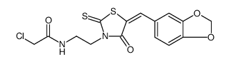 Acetamide, N-[2-[5-(1,3-benzodioxol-5-ylmethylene)-4-oxo-2-thioxo-3-thiazolidinyl]ethyl]-2-chloro结构式
