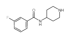 3-fluoro-n-piperidin-4-yl-benzamide structure