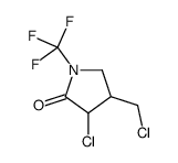 3-chloro-4-(chloromethyl)-1-(trifluoromethyl)pyrrolidin-2-one结构式