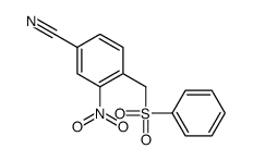 4-(benzenesulfonylmethyl)-3-nitrobenzonitrile Structure