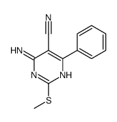 4-amino-2-methylsulfanyl-6-phenylpyrimidine-5-carbonitrile结构式