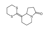 8-(1,3-dithian-2-ylidene)-1,2,5,6,7,8a-hexahydroindolizin-3-one结构式
