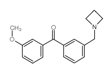 3-AZETIDINOMETHYL-3'-METHOXYBENZOPHENONE Structure