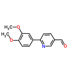 6-(3,4-二甲氧基苯基)-3-吡啶羧醛结构式