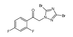 2-(3,5-dibromo-1H-1,2,4-triazol-1-yl)-1-(2,4-difluorophenyl)ethan-1-one结构式