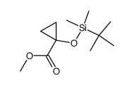 1-(tert-butyl-dimethyl-silanyloxy)-cyclopropanecarboxylic acid methyl ester结构式