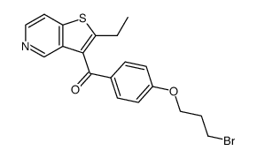 [4-(3-Bromo-propoxy)-phenyl]-(2-ethyl-thieno[3,2-c]pyridin-3-yl)-methanone Structure
