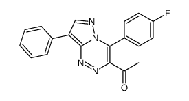 1-[4-(4-fluorophenyl)-8-phenylpyrazolo[5,1-c][1,2,4]triazin-3-yl]ethanone Structure
