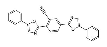 2,5-bis(5-phenyl-1,3-oxazol-2-yl)benzonitrile结构式