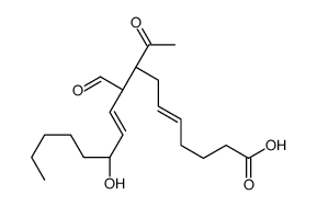 (5Z,8R,9R,10E,12S)-8-acetyl-9-formyl-12-hydroxyheptadeca-5,10-dienoic acid结构式