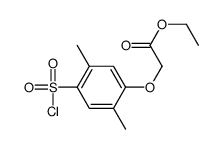 ethyl 2-(4-chlorosulfonyl-2,5-dimethylphenoxy)acetate Structure