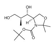 4-(1,3-dihydroxy-2-methyl-propyl)-2,2-dimethyl-oxazolidine-3-carboxylic acid tert-butyl ester Structure