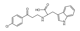 (2S)-2-[[3-(4-chlorophenyl)-3-oxopropyl]amino]-3-(1H-indol-3-yl)propanoic acid结构式