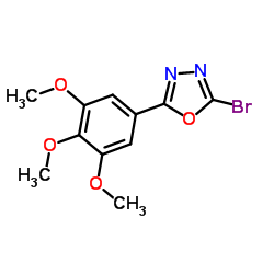 2-Bromo-5-(3,4,5-trimethoxyphenyl)-1,3,4-oxadiazole结构式