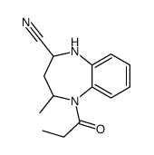 4-methyl-5-propanoyl-1,2,3,4-tetrahydro-1,5-benzodiazepine-2-carbonitrile Structure
