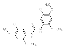 1,3-bis(5-chloro-2,4-dimethoxy-phenyl)thiourea结构式