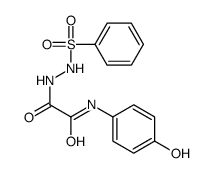 2-[2-(benzenesulfonyl)hydrazinyl]-N-(4-hydroxyphenyl)-2-oxoacetamide结构式