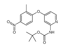 Carbamic acid, N-[4-(2-methyl-4-nitrophenoxy)-2-pyridinyl]-, 1,1-dimethylethyl ester结构式