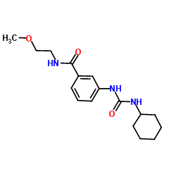 3-[(Cyclohexylcarbamoyl)amino]-N-(2-methoxyethyl)benzamide结构式