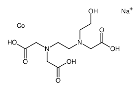 sodium [N-[2-[bis(carboxymethyl)amino]ethyl]-N-(2-hydroxyethyl)glycinato(3-)]cobaltate(1-) Structure