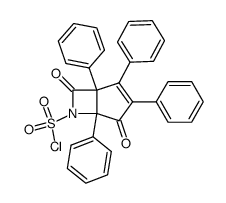 4,7-Dioxo-1,2,3,5-tetraphenyl-6-aza-bicyclo[3.2.0]hept-2-ene-6-sulfonyl chloride结构式