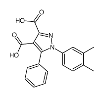 1-(3,4-dimethylphenyl)-5-phenylpyrazole-3,4-dicarboxylic acid Structure