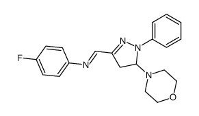 3-(4-Fluorophenylimino)methyl-4,5-dihydro-5-morpholino-1-phenyl-1H-pyrazole Structure