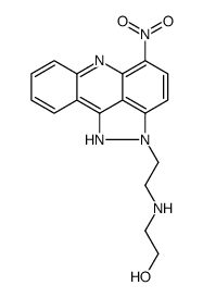 2-((2-(5-Nitropyrazolo(3,4,5-kl)acridin-2(6H)-yl)ethyl)amino)ethanol结构式