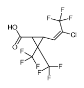 (1R,3S)-3-[(Z)-2-chloro-3,3,3-trifluoroprop-1-enyl]-2,2-bis(trifluoromethyl)cyclopropane-1-carboxylic acid结构式