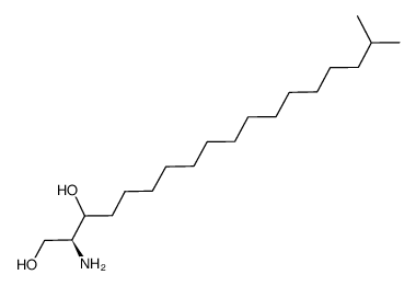 (2S)-2-amino-1,3-dihydroxy-17-methyloctadecane结构式