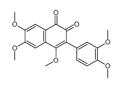 4-methoxy-6,7-dimethoxy-3-(3,4-dimethoxyphenyl)-1,2-naphthoquinone Structure