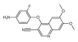 4-(4-amino-2-fluorophenoxy)-6,7-dimethoxyquinoline-3-carbonitrile Structure