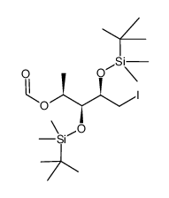 (2S,3S,4R)-5-iodo-3,4-di-O-(tert-butyldimethylsilyl)pentan-2-yl formate结构式