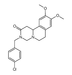 3-(4-chloro-benzyl)-9,10-dimethoxy-1,3,4,6,7,11b-hexahydro-pyrimido[6,1-a]isoquinolin-2-one Structure