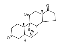 9-thiocyanato-(5α)-androstane-3,11,17-trione Structure