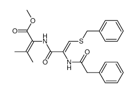 N-Phenylacetyl-S-benzyl-dehydro-cysteinyl-α,β-dehydro-valin-methylester结构式