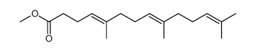 4,8,12-Tetradecatrienoic acid, 5,9,13-trimethyl-, methyl ester, (4E,8E)-结构式