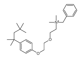 benzyl-dimethyl-[2-[2-[4-(2,4,4-trimethylpentan-2-yl)phenoxy]ethoxy]ethyl]azanium Structure