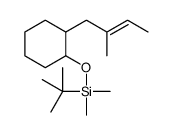 tert-butyl-dimethyl-[(1S,2R)-2-[(E)-2-methylbut-2-enyl]cyclohexyl]oxysilane Structure