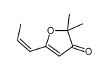 2,2-dimethyl-5-[(E)-prop-1-enyl]furan-3-one结构式