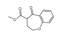 5-oxo-2,3,4,5-tetrahydro-benzo[b]loxepine-4-carboxylic acid methyl ester Structure