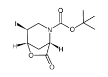 (1S,4S,5S)-2-(tert-butoxycarbonyl)-4-iodo-6-oxa-7-oxo-2-azabicyclo[3.2.1]octane Structure