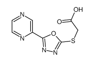 2-[(5-pyrazin-2-yl-1,3,4-oxadiazol-2-yl)sulfanyl]acetic acid结构式