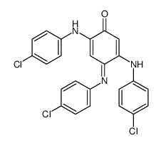 2,5-bis(4-chloroanilino)-4-(4-chlorophenyl)iminocyclohexa-2,5-dien-1-one结构式