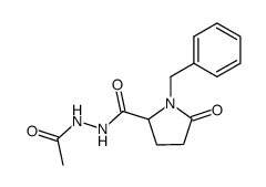 N-acetyl-1-benzyl-2-carbonylhydrazide-5-oxotetrahydropyrrolidine Structure