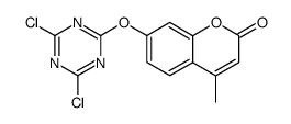 2-(4'-methylcoumarin-7'-yloxy)-4,6-dichloro-s-triazine Structure