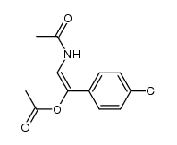 1-(N-Acetylamino-)-2-acetoxy-2-(4-chlorphenyl-)-ethen结构式
